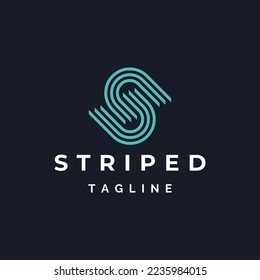 Letter S Abstract Lines Striped Logo Template Design