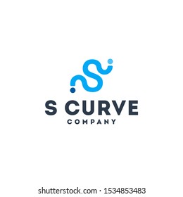 Letter S Abstract Logo, Alphabet Curve Design Logo, Line Company Logo vector