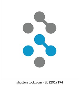 letter S abstract logo. connect with shape letter S logo vector template