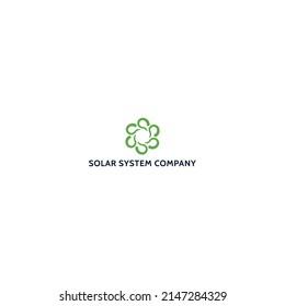 inspiración de diseño de logotipo para empresas de sistemas solares que se inspiraron en letras abstractas s en forma de flor verde también adecuado para las marcas que tienen letra inicial o preocupación en la naturaleza