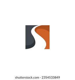 Diseño Del Logotipo Resumen De La Letra S. Logotipo de la carretera S