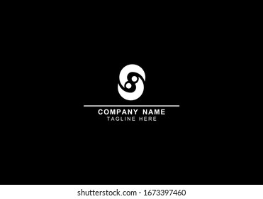 Letter S abstract logo. minimal design in round shape template vector