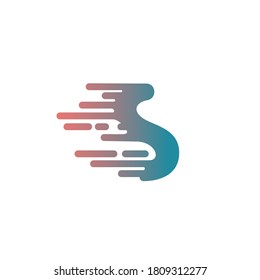 Logo abstracto de la letra s en vector