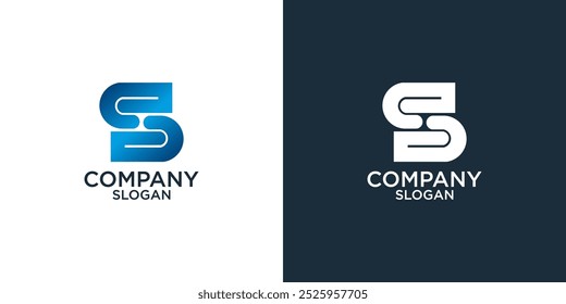 Vector de diseño de logotipo de monograma abstracto de letra S