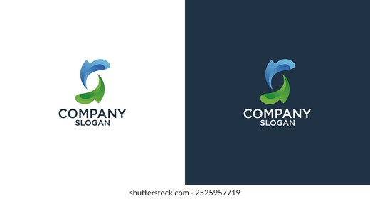 letter s abstract monogram logo design vector