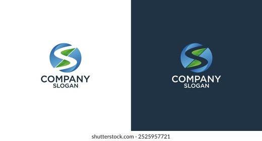 Vector de diseño de logotipo de monograma abstracto de letra S