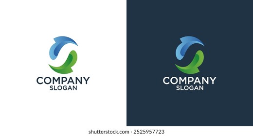 letter s abstract monogram logo design vector
