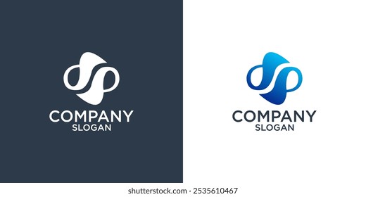 letra S vetor de design de logotipo de monograma abstrato