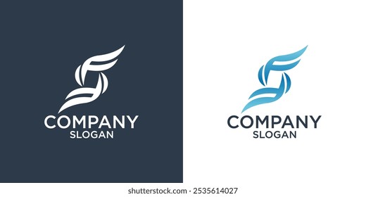 Vector de diseño de logotipo de monograma abstracto de letra S