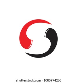 letter s abstract motion circle design logo 