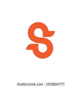 letter s abstract motion loop line design logo vector