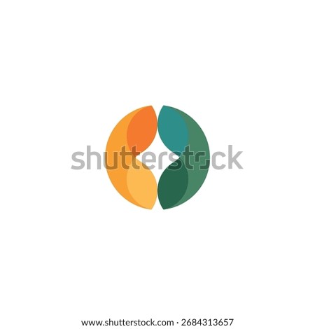 Letter S Abstract Overlap Color Overlapping Colorful Modern Simple Contemporary Vector Logo Design, Venn Diagram Infographic.
