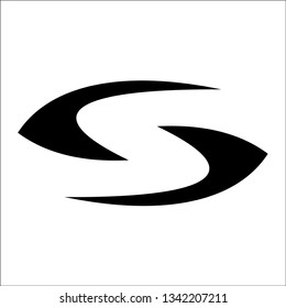 Letter S with an abstract river logo-vector