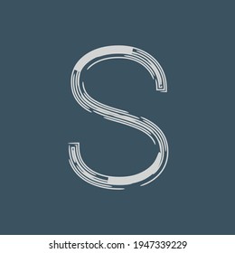 Letter S abstract simple icon logo