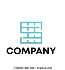 Letter S abstract with square logo design