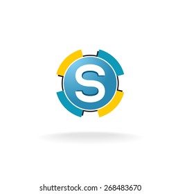 Letter S abstract tech logo