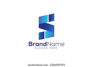 Plantilla de diseño del logotipo de la tecnología abstracta de la letra S