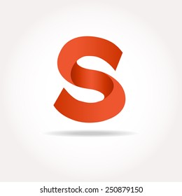 Letter S. Abstract template logo design. Vector logotype