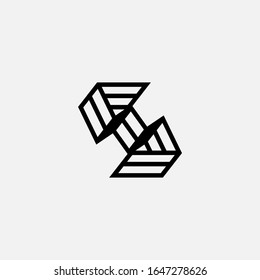 La letra S logotipo del vector abstracto