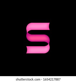The letter S abstract vector logo in a modern style. 