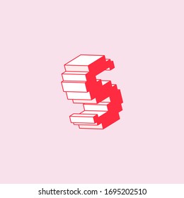 La letra S. Logo de vector abstracto en estilo moderno.
