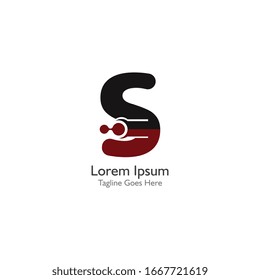 Letter S with Antom Creative logo or symbol template design