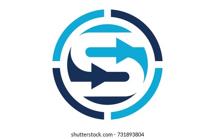 Letter S with Arrow 