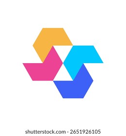 Letter S arrow geometric modern logo design