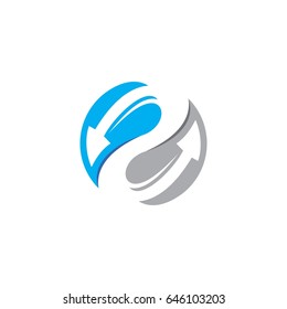 letter s arrow logo