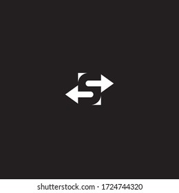 Letter S Arrow Logo Design Element
