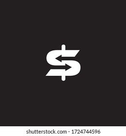 Letter S Arrow Logo Design Element