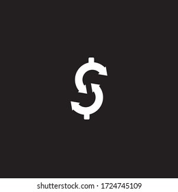 Elemento de diseño del logotipo de flecha S de la letra