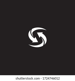 Letter S Arrow Logo Design Element
