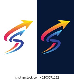 Letter S Arrow Logo Design