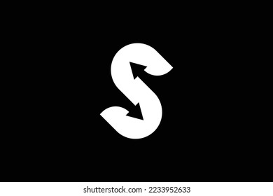 Letter S Arrow Logo Design Template