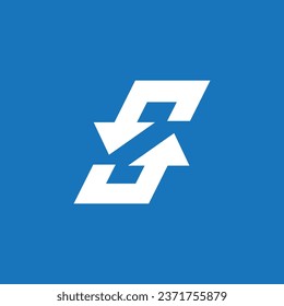 Elemento de diseño de logotipo de flecha de letra S modelo de ilustración vectorial