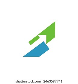 Letra S flecha Logo Diseño Plantilla de Vector, símbolo de monograma Abstractas