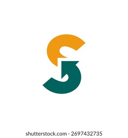 Letra S Diseño de logotipo de flecha, símbolo de transferencia inicial 