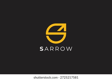 Projeto do logotipo da seta S para crescimento, direção e marca comercial