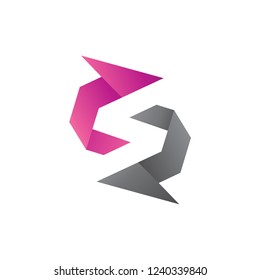 Letter S Arrow Logo Vector