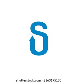 letter S arrow logo vector template sign