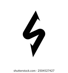 Letter S with arrow shape creative monogram logo