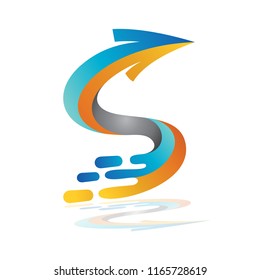 Letter S Arrow Splash  Logo Template, Initial S Logo, Arrow Logo