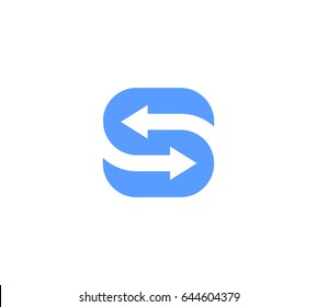 The Letter S Arrow Vector Logo