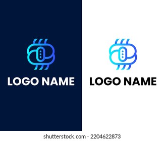 letter s and b and e with chat modern logo design template