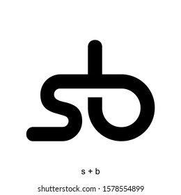 letter s and b for icon or logo design concept ready to use