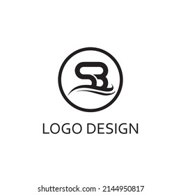 letter s and b logo design template