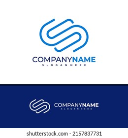 Letter S B logo design vector, Creative S B logo concepts template illustration.