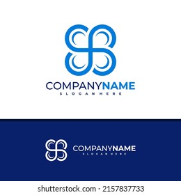 Letter S B logo design vector, Creative S B logo concepts template illustration.