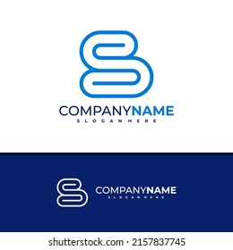 Letter S B logo design vector, Creative S B logo concepts template illustration.
